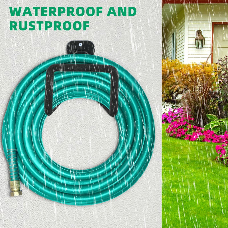 YMHB Garden Hose Holder - Heavy Duty Metal Hanger Wall Mount  Water Hose Holder for Outside Yard  Water Hose Reel  Hose Rack  Hose Hook - Image 3